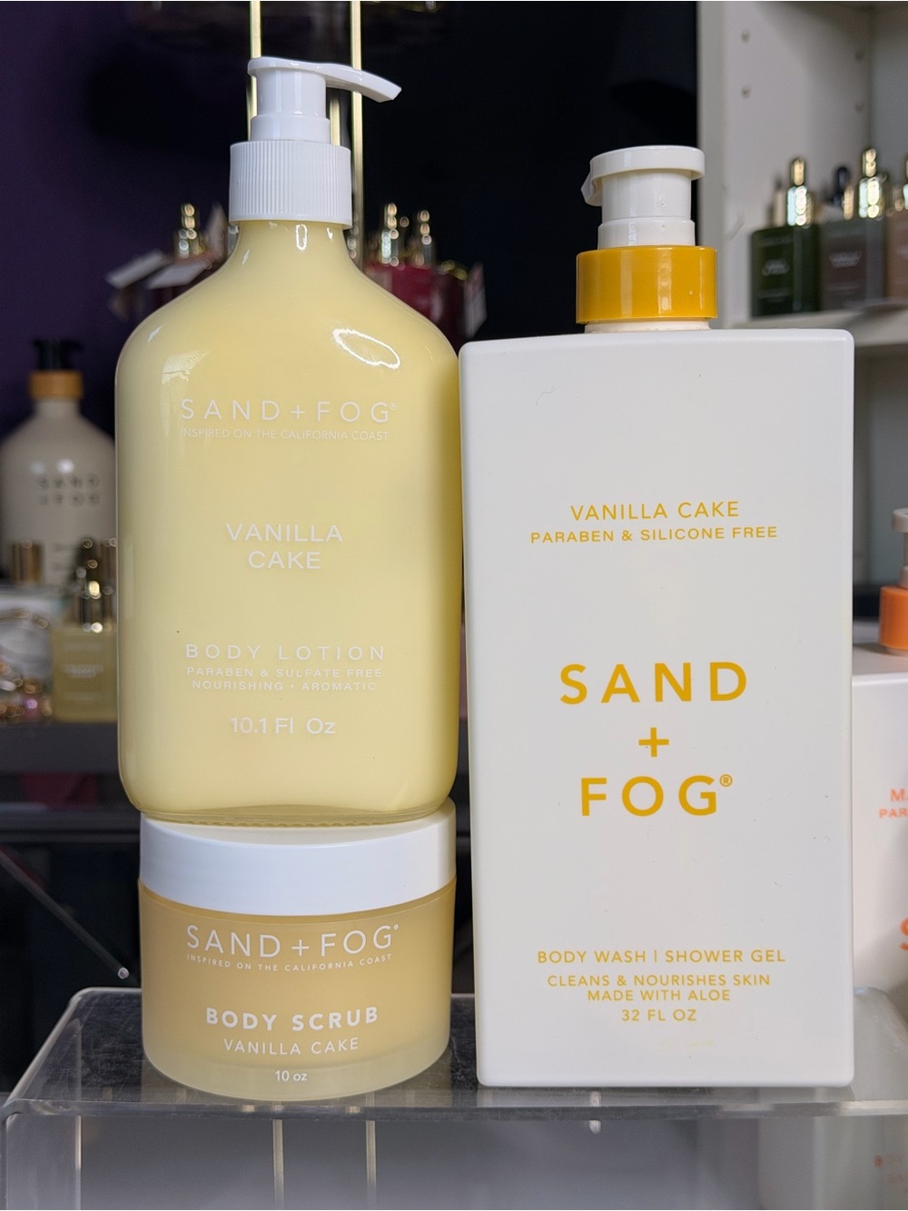 Sand + Fog Vanilla Cake Body Care Set
